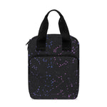 Purple Zodiac Stars Pattern Print Bible Tote Bag