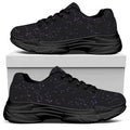 Purple Zodiac Stars Pattern Print Black Chunky Shoes