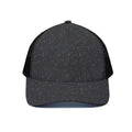 Purple Zodiac Stars Pattern Print Black Mesh Trucker Hat