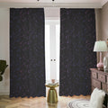 Purple Zodiac Stars Pattern Print Dimout Pencil Pleat Curtains