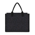 Purple Zodiac Stars Pattern Print Canvas Tote Bag