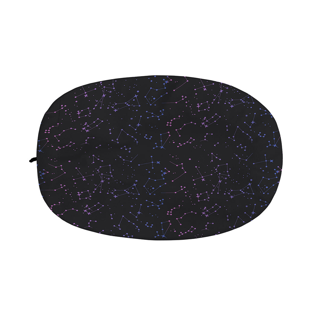Purple Zodiac Stars Pattern Print Car Side Mirror Covers