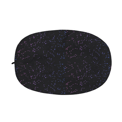 Purple Zodiac Stars Pattern Print Car Side Mirror Covers