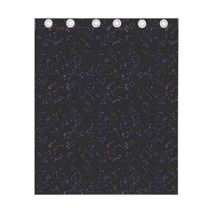 Purple Zodiac Stars Pattern Print Curtain