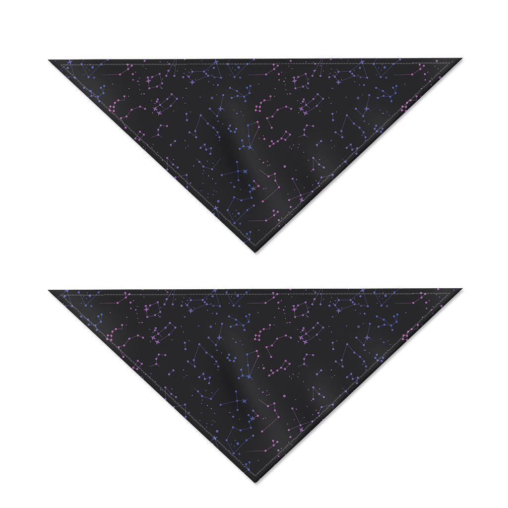 Purple Zodiac Stars Pattern Print Dog Bandana