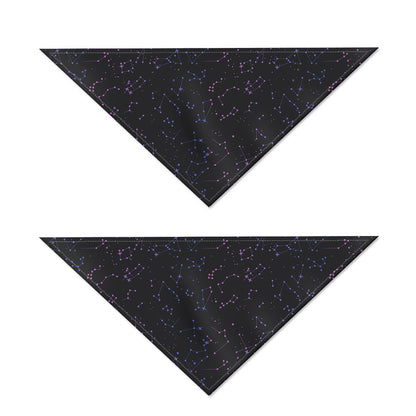 Purple Zodiac Stars Pattern Print Dog Bandana