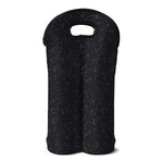 Purple Zodiac Stars Pattern Print Double Neoprene Wine Tote