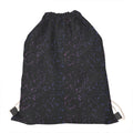 Purple Zodiac Stars Pattern Print Drawstring Bag