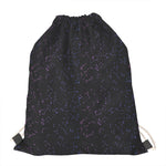 Purple Zodiac Stars Pattern Print Drawstring Bag
