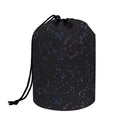 Purple Zodiac Stars Pattern Print Drawstring Makeup Bag