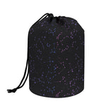 Purple Zodiac Stars Pattern Print Drawstring Makeup Bag
