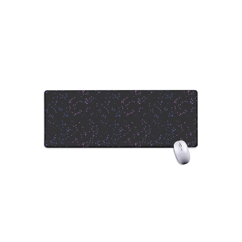 Purple Zodiac Stars Pattern Print Extended Mouse Pad