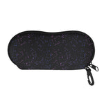 Purple Zodiac Stars Pattern Print Glasses Case