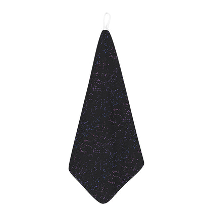 Purple Zodiac Stars Pattern Print Hand Towel