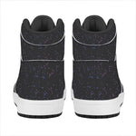 Purple Zodiac Stars Pattern Print High Top Leather Sneakers