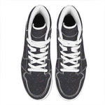 Purple Zodiac Stars Pattern Print High Top Leather Sneakers