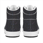 Purple Zodiac Stars Pattern Print High Top Leather Sneakers