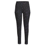Purple Zodiac Stars Pattern Print High-Waisted Pocket Leggings
