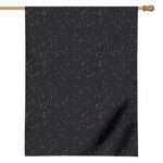 Purple Zodiac Stars Pattern Print House Flag