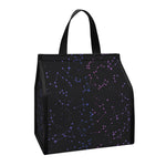 Purple Zodiac Stars Pattern Print Insulated Lunch Tote