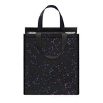 Purple Zodiac Stars Pattern Print Insulated Lunch Tote