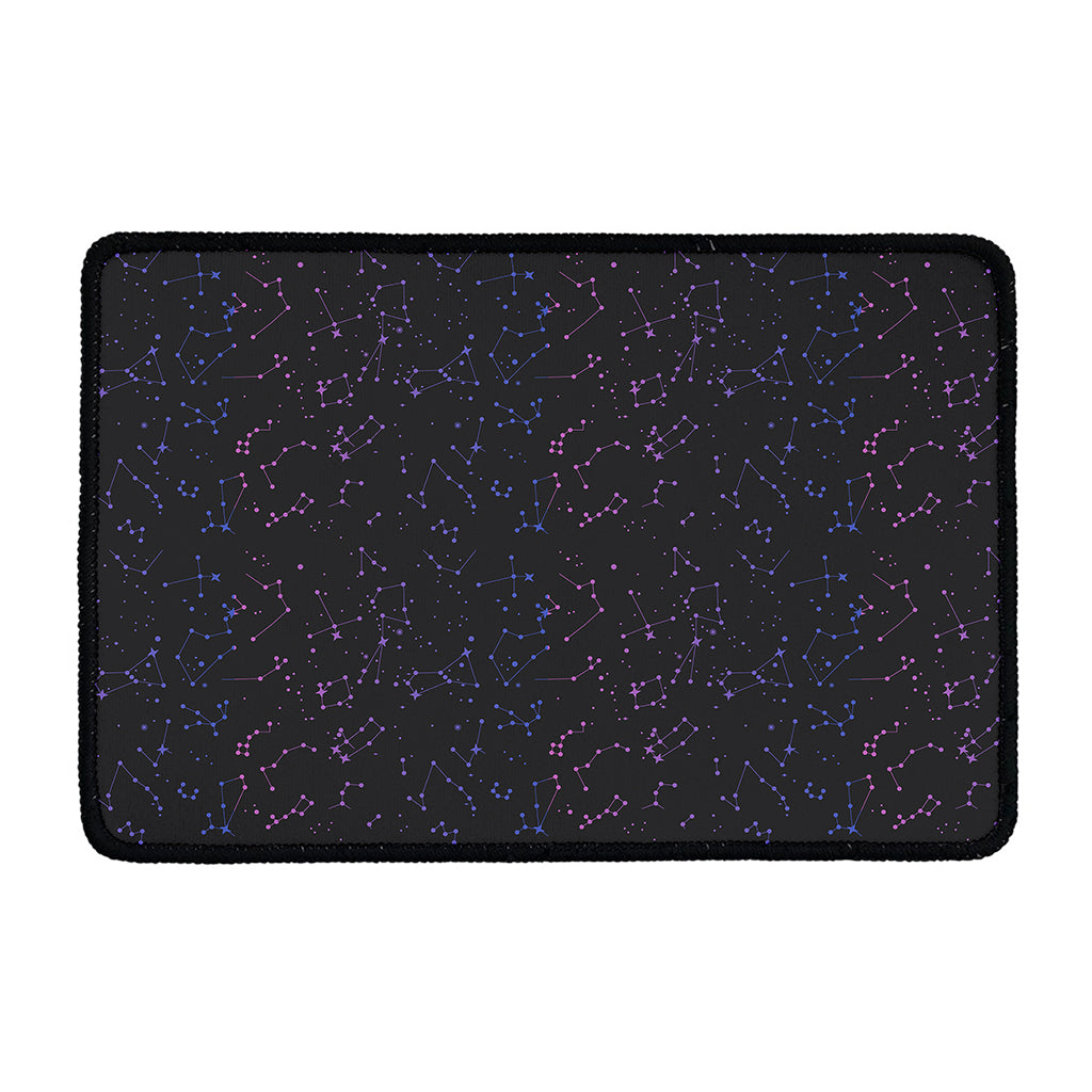 Purple Zodiac Stars Pattern Print Kitchen Mat