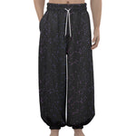 Purple Zodiac Stars Pattern Print Lantern Pants