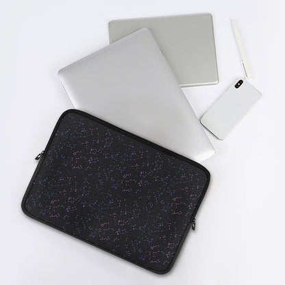 Purple Zodiac Stars Pattern Print Laptop Sleeve