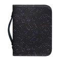 Purple Zodiac Stars Pattern Print Leather Bible Cover