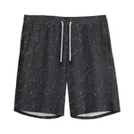 Purple Zodiac Stars Pattern Print Men's Sports Shorts