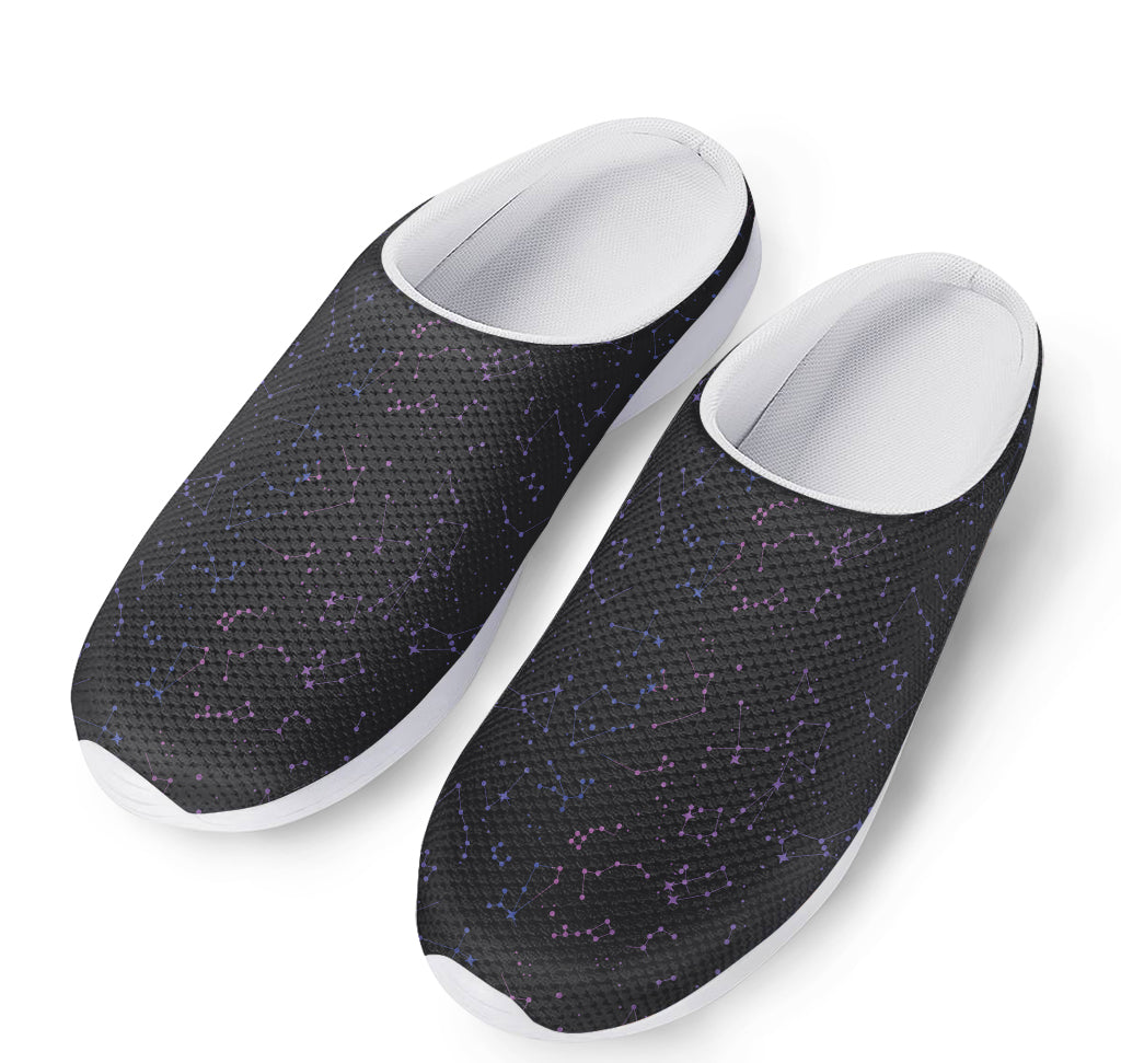 Purple Zodiac Stars Pattern Print Mesh Casual Shoes