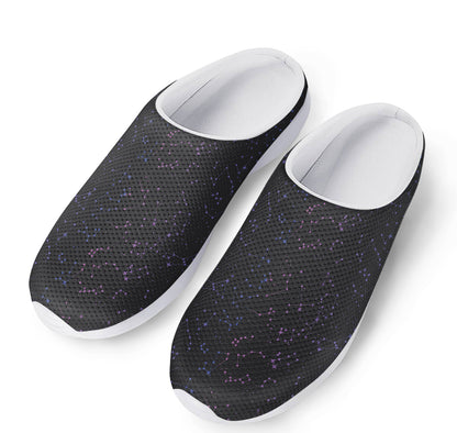 Purple Zodiac Stars Pattern Print Mesh Casual Shoes