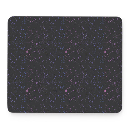 Purple Zodiac Stars Pattern Print Mouse Pad