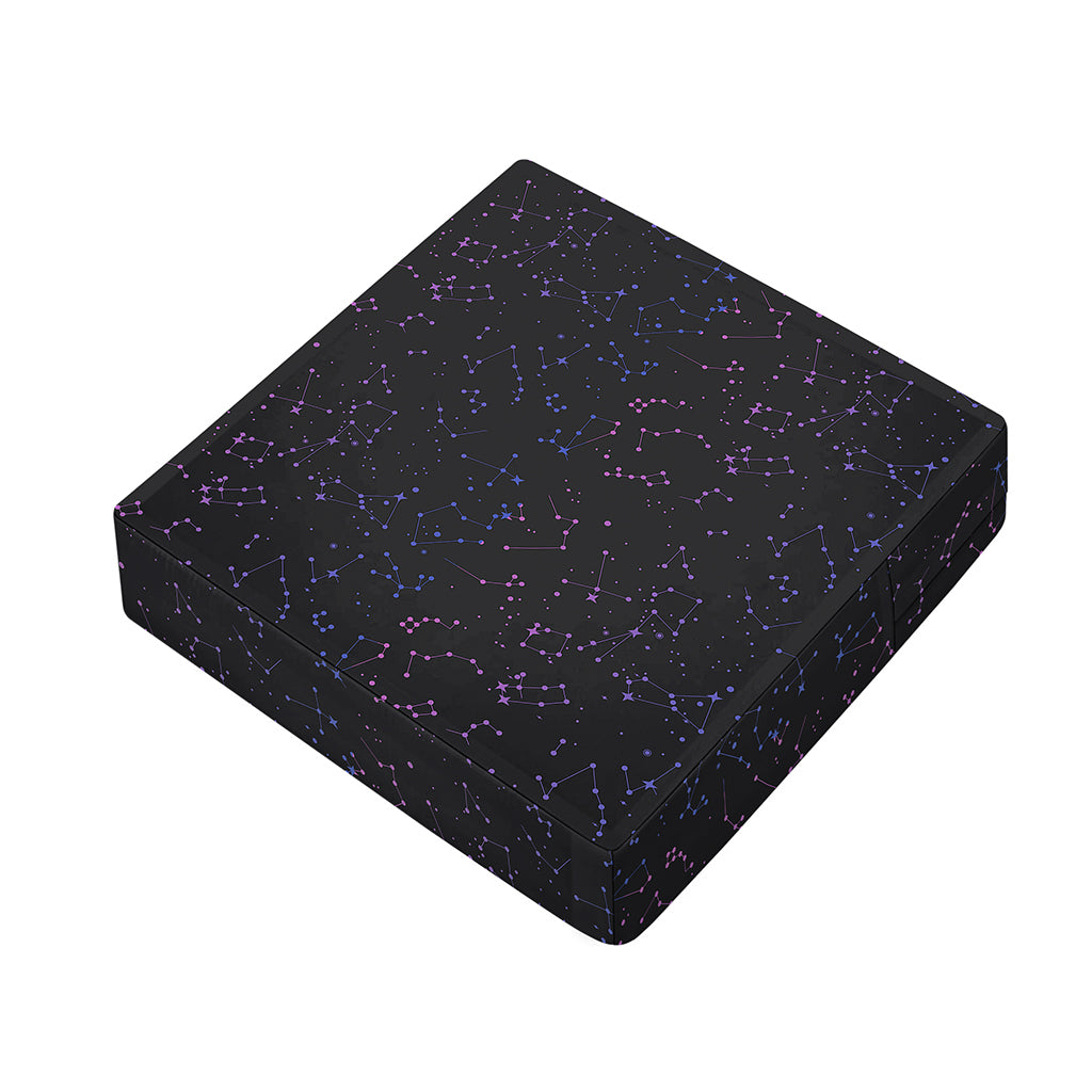 Purple Zodiac Stars Pattern Print Outdoor Seat Cushion Cover