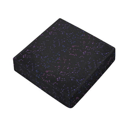 Purple Zodiac Stars Pattern Print Outdoor Seat Cushion Cover