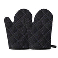 Purple Zodiac Stars Pattern Print Oven Mitts