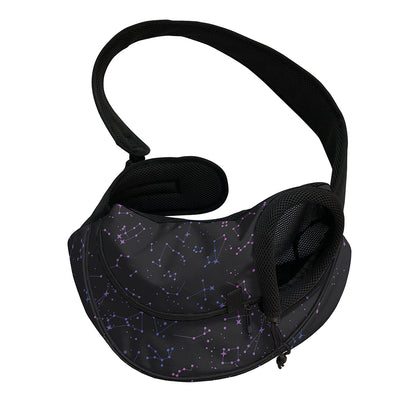 Purple Zodiac Stars Pattern Print Pet Sling Carrier