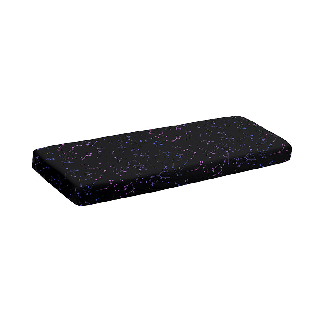 Purple Zodiac Stars Pattern Print Piano Keyboard Cover