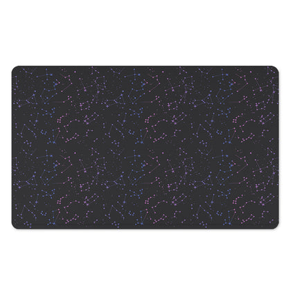 Purple Zodiac Stars Pattern Print Polyester Doormat