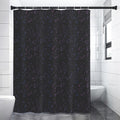 Purple Zodiac Stars Pattern Print Premium Shower Curtain