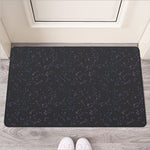 Purple Zodiac Stars Pattern Print Rubber Doormat