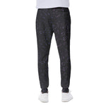 Purple Zodiac Stars Pattern Print Scuba Joggers