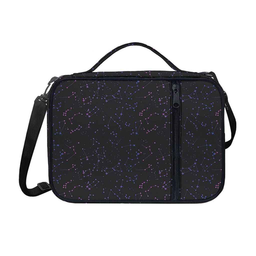 Purple Zodiac Stars Pattern Print Shoulder Strap Bible Bag