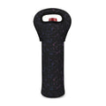 Purple Zodiac Stars Pattern Print Single Neoprene Wine Tote