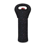 Purple Zodiac Stars Pattern Print Single Neoprene Wine Tote
