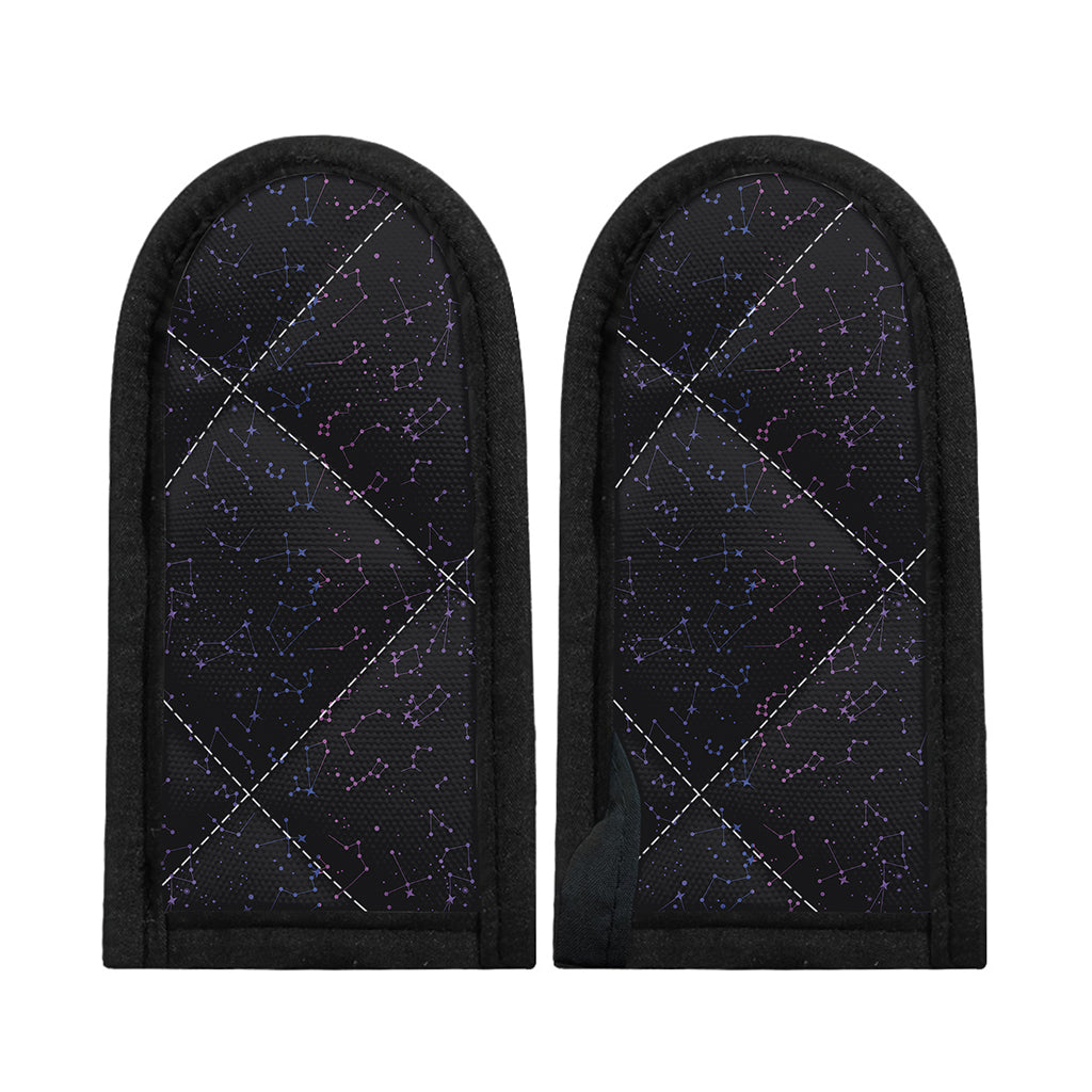 Purple Zodiac Stars Pattern Print Skillet Handle Cover