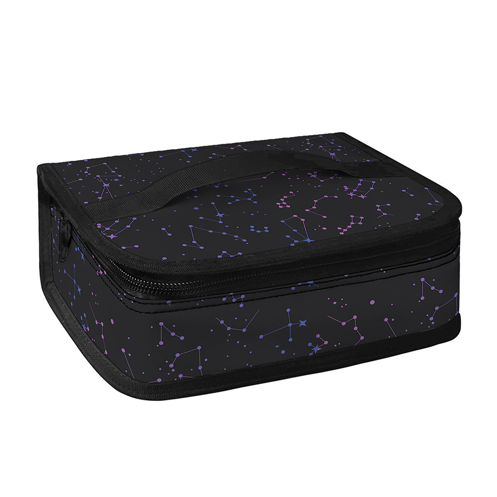 Purple Zodiac Stars Pattern Print Small Lunch Bag