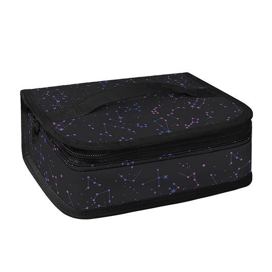 Purple Zodiac Stars Pattern Print Small Lunch Bag