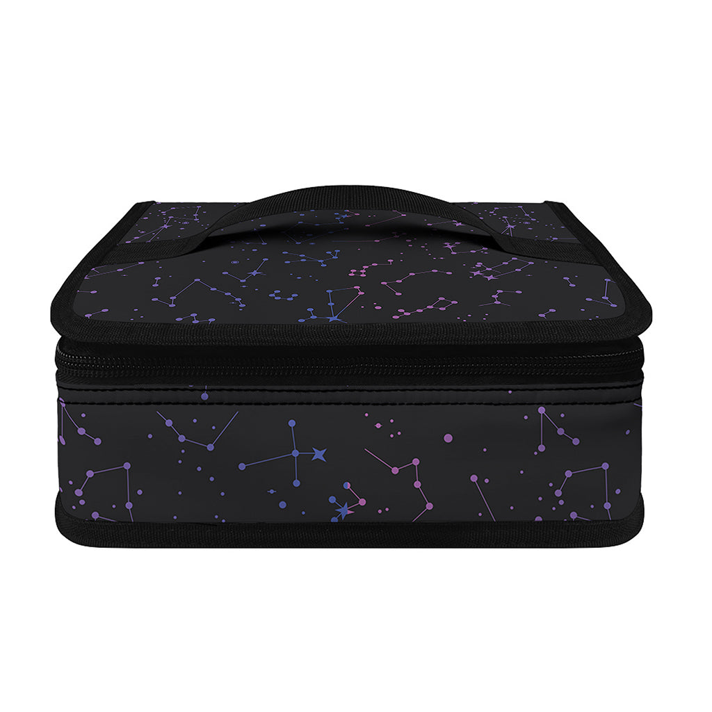 Purple Zodiac Stars Pattern Print Small Lunch Bag