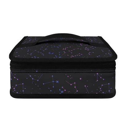 Purple Zodiac Stars Pattern Print Small Lunch Bag